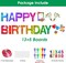 18Pcs Happy Birthday Yard Signs with Stakes, Flordeluna 16” Large Size Birthday Lawn Sign, Happy Birthday Sign Personalized Age, Balloon, Balloonstrips, Outdoor Birthday Decoration, Durable, Reusable